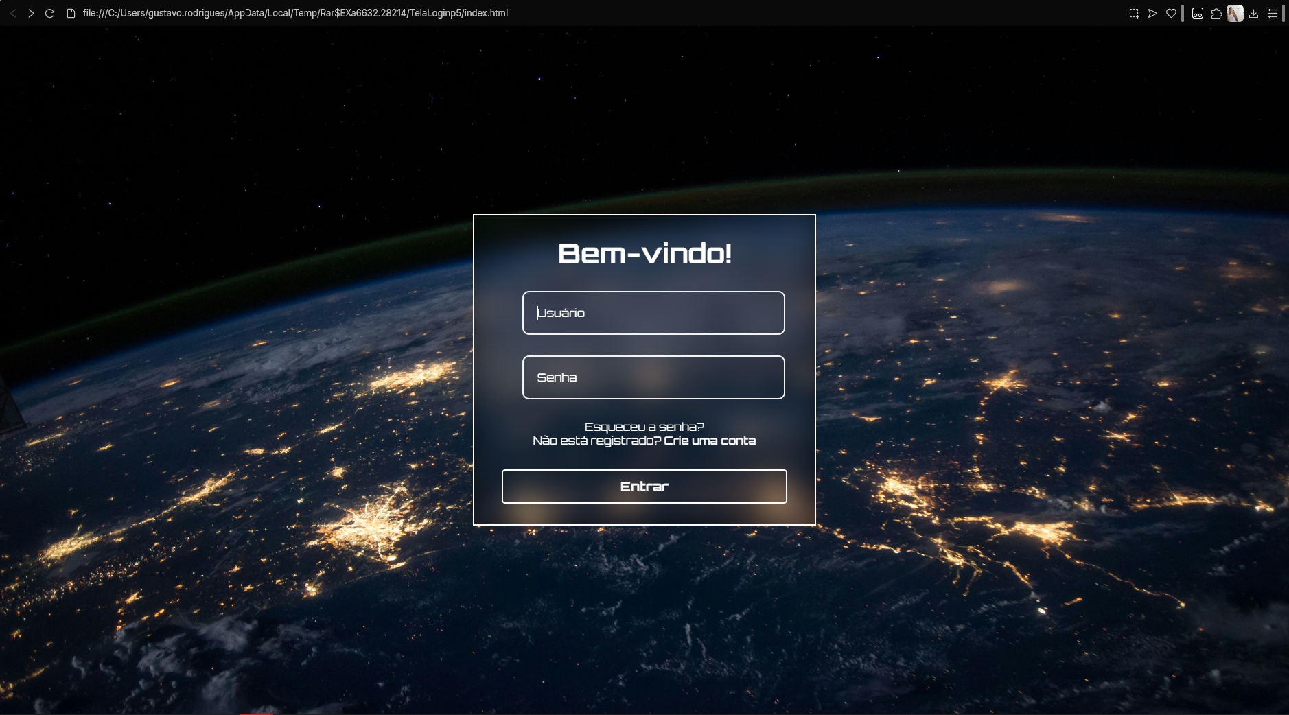 Miniatura do projeto Tela de Login
